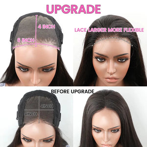 Glueless Ready To Wear Straight Pre-plucked PreCut Lace 6X4 HD Lace Front Wig