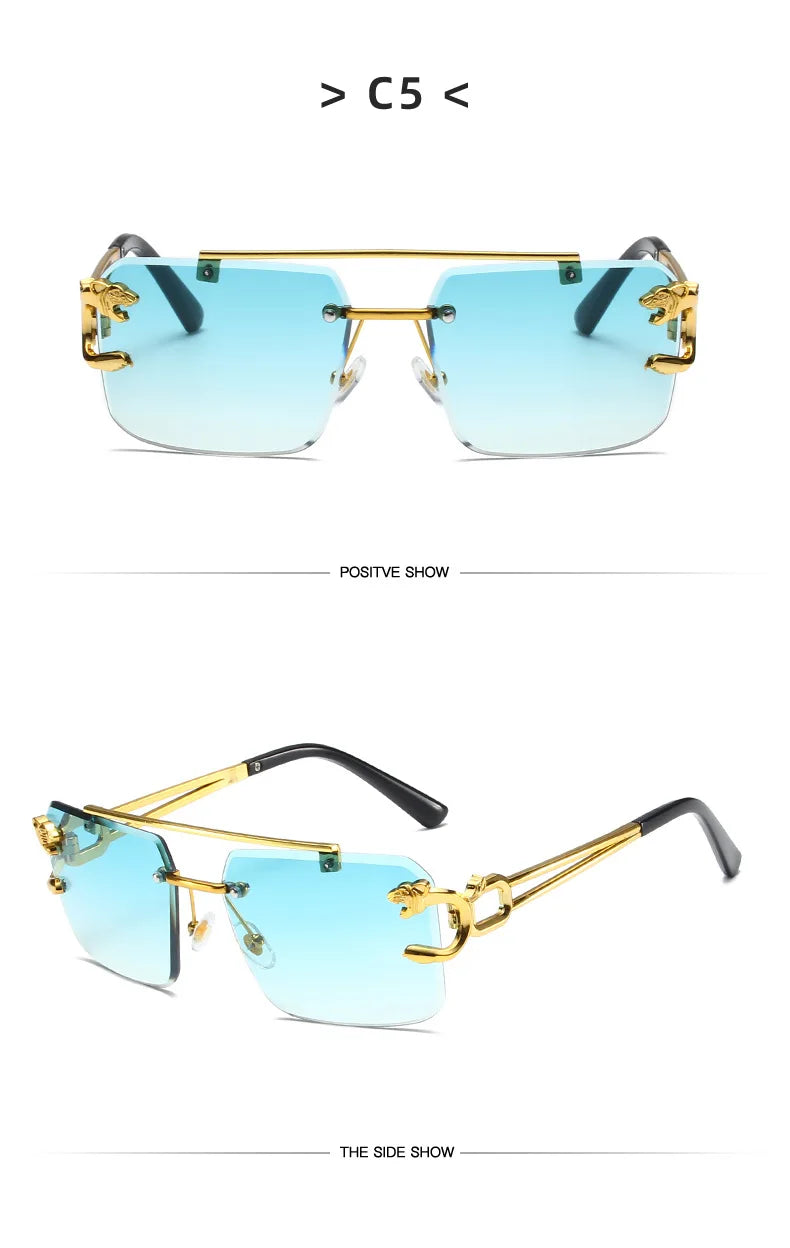 The Luxe Frame – Rimless Square Sunglasses