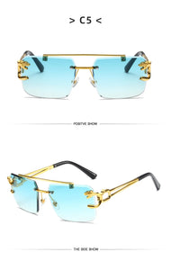 The Luxe Frame – Rimless Square Sunglasses