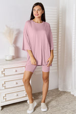Load image into Gallery viewer, Three-Quarter Sleeve Top and Shorts Set
