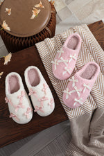 Load image into Gallery viewer, White Cute Bow Decor Plush House Slipper

