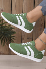 Load image into Gallery viewer, Green Patchwork Breathable Lace Up Sneakers
