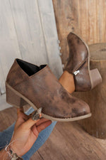 Load image into Gallery viewer, Coffee Suede Casual Ankle Boots
