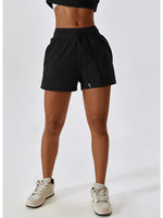 Load image into Gallery viewer, Drawstring Smocked Waist Sports Shorts
