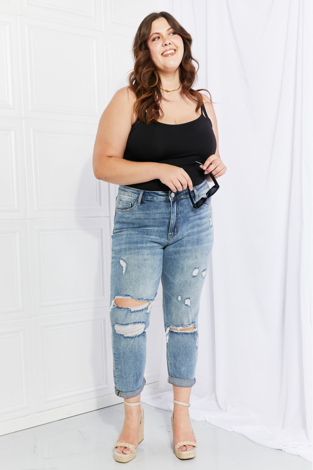 Full Size Distressed Jeans