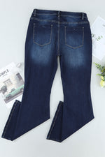 Load image into Gallery viewer, Plus Size Mid-Rise Waist Flare Jeans Pants

