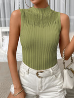 Load image into Gallery viewer, Mock Neck Ribbed Knit Tank
