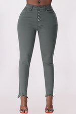Load image into Gallery viewer, Hem Skinny Jeans

