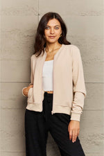 Load image into Gallery viewer, Full Size Plaid Round Neck Long Sleeve Jacket
