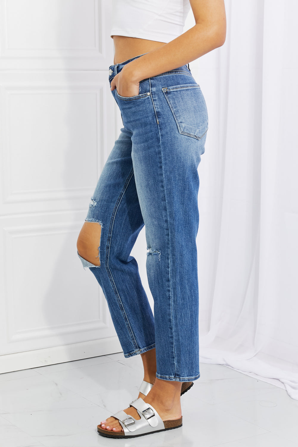 Full Size Emily High Rise Relaxed Jeans