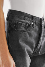 Load image into Gallery viewer, High Waist Distressed Knee Jeans Pants
