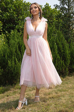 Load image into Gallery viewer, Tied Ruffle Shoulder Sleeveless Dress
