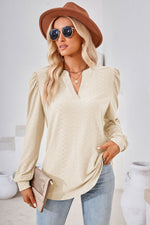 Load image into Gallery viewer, V-Neck Puff Sleeve Blouse
