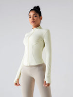 Load image into Gallery viewer, Mock Neck Zip Up Active Outerwear
