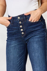 Button-Fly Straight Jeans Pants