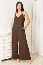 Load image into Gallery viewer, Spaghetti Strap Tied Wide Leg Jumpsuit
