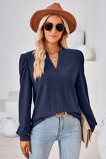 Load image into Gallery viewer, V-Neck Puff Sleeve Blouse
