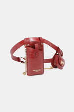 Load image into Gallery viewer, Croc-Effect Faux Leather Belt Bag
