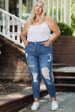 Load image into Gallery viewer, Plus Size Distressed Skinny Jeans Pants

