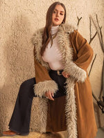 Load image into Gallery viewer, Plus-Size Open-Front Long Sleeve Trench Coat – Chic Fall Outerwear
