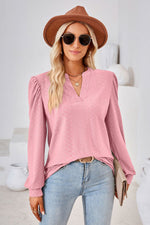 Load image into Gallery viewer, V-Neck Puff Sleeve Blouse

