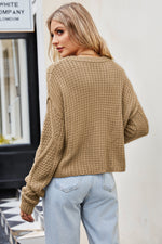Load image into Gallery viewer, Cable-Knit Round Neck Sweater
