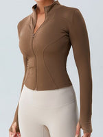 Load image into Gallery viewer, Mock Neck Zip Up Active Outerwear
