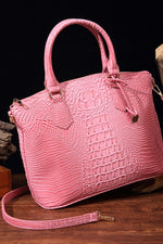 Load image into Gallery viewer, Croc-Effect Structured PU Leather Handbag

