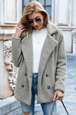 Load image into Gallery viewer, Full Size Lapel Collar Sherpa Coat
