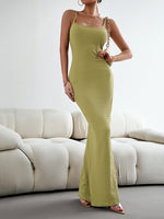Load image into Gallery viewer, Straight Neck Sleeveless Maxi Dress
