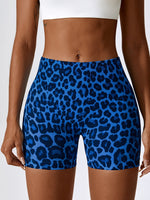 Load image into Gallery viewer, Leopard Print Wide Waistband Sports Shorts
