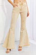 Load image into Gallery viewer, Hem Bell Bottom Jeans in Yellow
