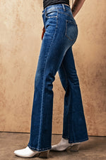 Load image into Gallery viewer, High Rise Flare Jeans with Pockets
