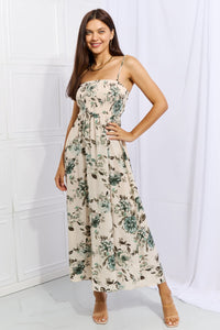 Sleeveless Floral Maxi Dress in Sage