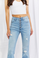 Load image into Gallery viewer, Flare Ripped Jeans
