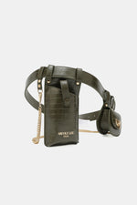 Load image into Gallery viewer, Croc-Effect Faux Leather Belt Bag
