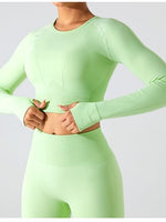 Load image into Gallery viewer, Round Neck Long Sleeve Active T-Shirt
