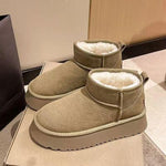 Load image into Gallery viewer, Chunky Platform Mini Boots – Fleece-Lined Fall/Winter Staple
