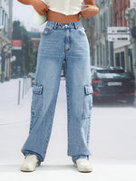Load image into Gallery viewer, Pocketed Long Jeans Pants
