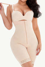 Load image into Gallery viewer, Full Size Lace Detail Zip-Up Under-Bust Shaping Bodysuit
