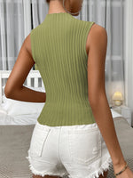 Load image into Gallery viewer, Mock Neck Ribbed Knit Tank
