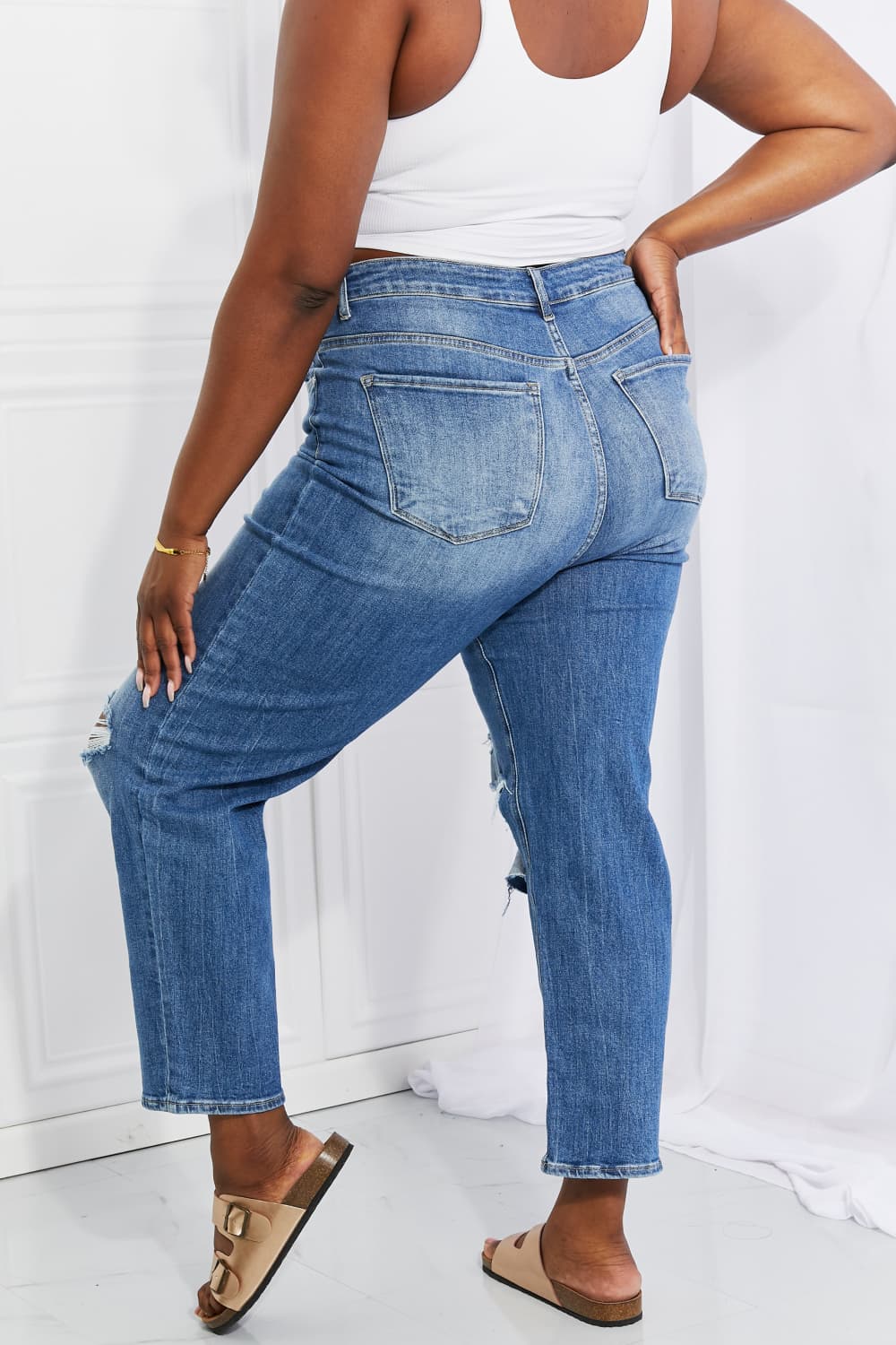Full Size Emily High Rise Relaxed Jeans Pants