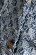 Load image into Gallery viewer, Fringe Detail Long Sleeve Denim Jacket
