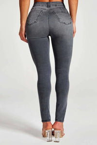 Button Fly Skinny Jeans Pants