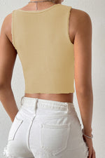 Load image into Gallery viewer, Ribbed Round Neck Sleeveless Knit Top
