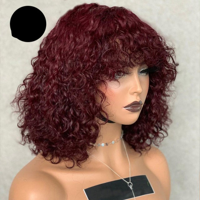 Jerry Curly Wig With Bang
