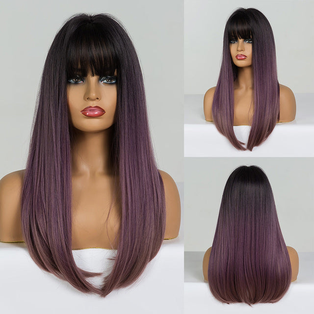 Long Straight Synthetic Wigs