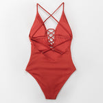 Load image into Gallery viewer, Solid One-piece Swimsuit
