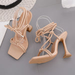 Load image into Gallery viewer, Print Pattern Ankle Strap Heels
