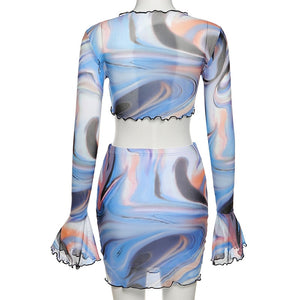 Abstract Print Two-Piece Set